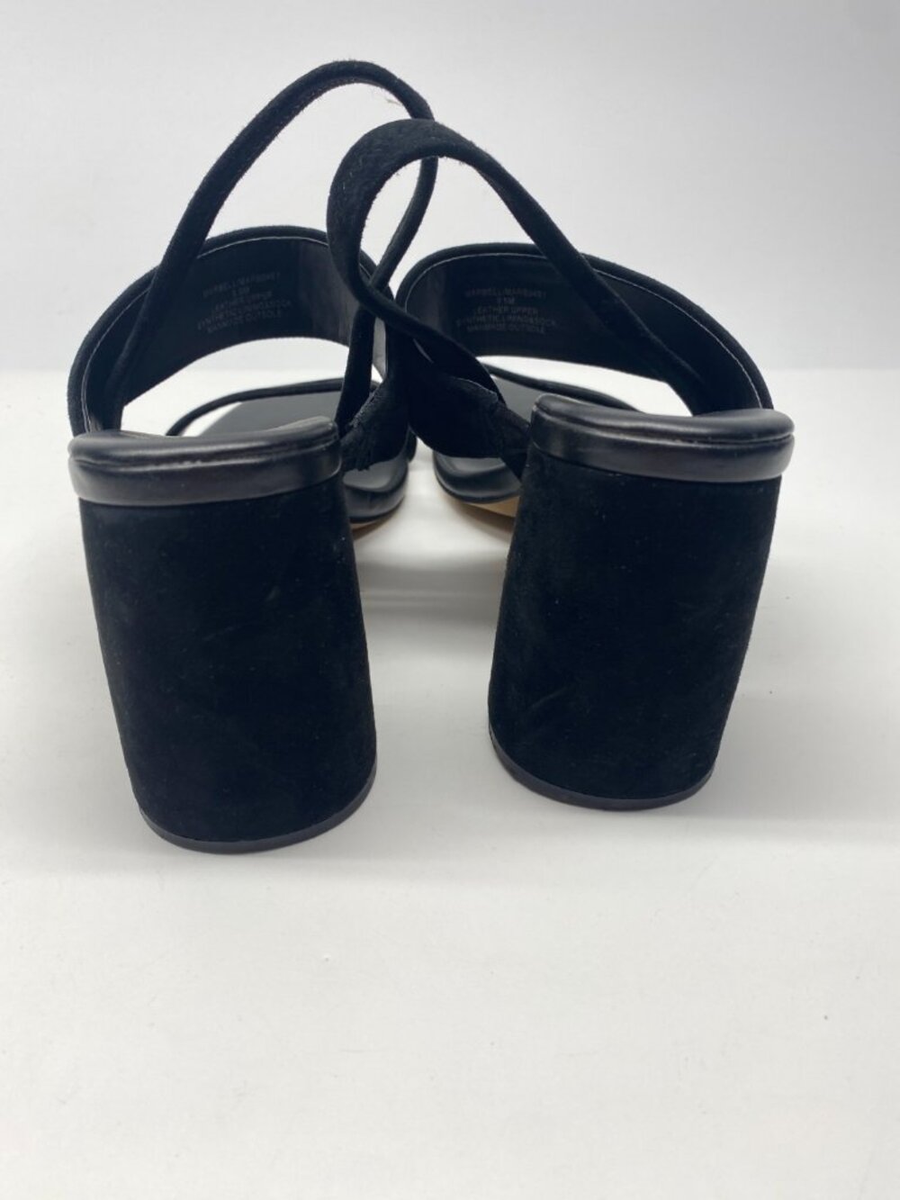 Steve Madden Women's Marbell Slingback Black Suede Block-Heel Sandals Sz 9.5 - Picture 7 of 9